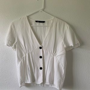 White Zara top Size M